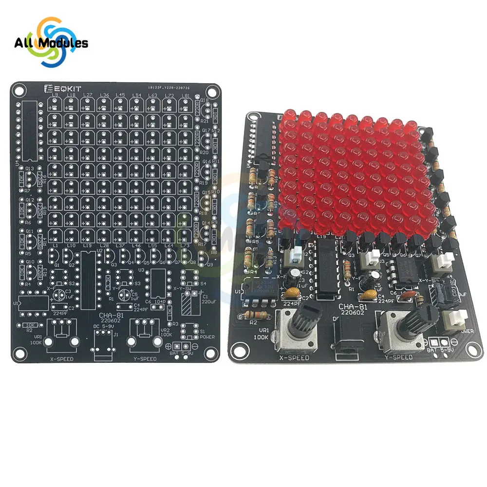 CHA-81 DC5-9V LED Tracking Light parti fai da te Kit di produzione elettronica LED Follow Spot USB/alimentazione a batteria Kit fai da te