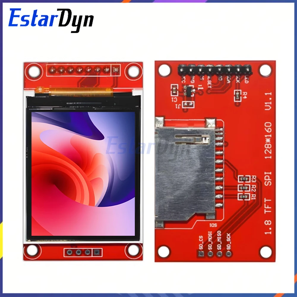 Pantalla LCD TFT ST7735S de 1,8 pulgadas 128x160 SPI 3,3 V/5V para Arduino Raspberry Pi ESP32 MicroPython Smart Home IoT