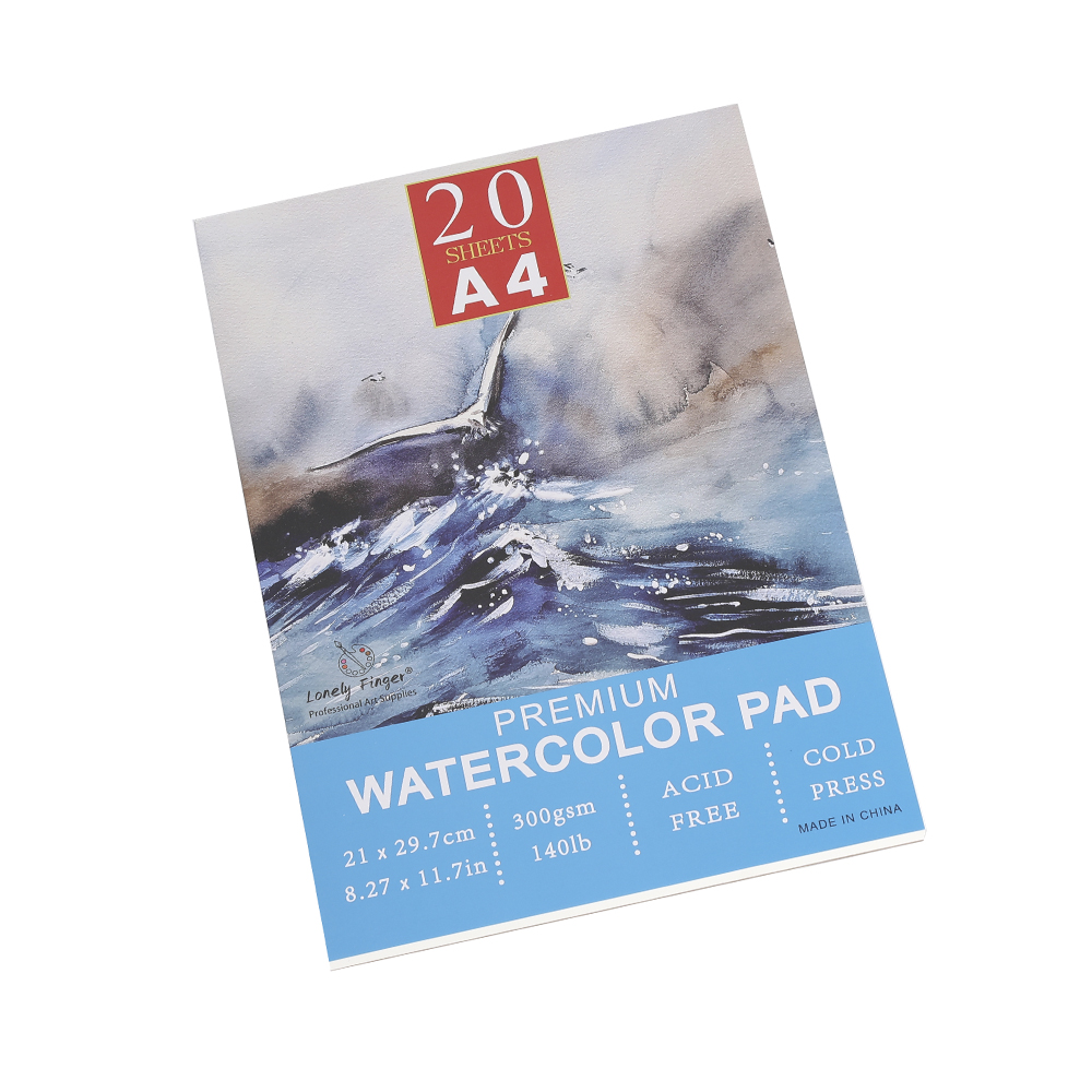 แผ่นสีน้ํา A3/A4/A5, 140lb/300gsm, 20 แผ่น | กระดาษอาร์ตสกัดเย็น ไร้กรด สําหรับผู้ใหญ่และนักเรียน - ภาพวาด Gou