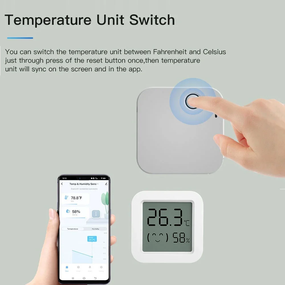 Sensor de temperatura y humedad con WiFi, higrómetro con retroiluminación, termómetro, compatible con Alexa y asistente de Google Home, Tuya Smart Life, nuevo