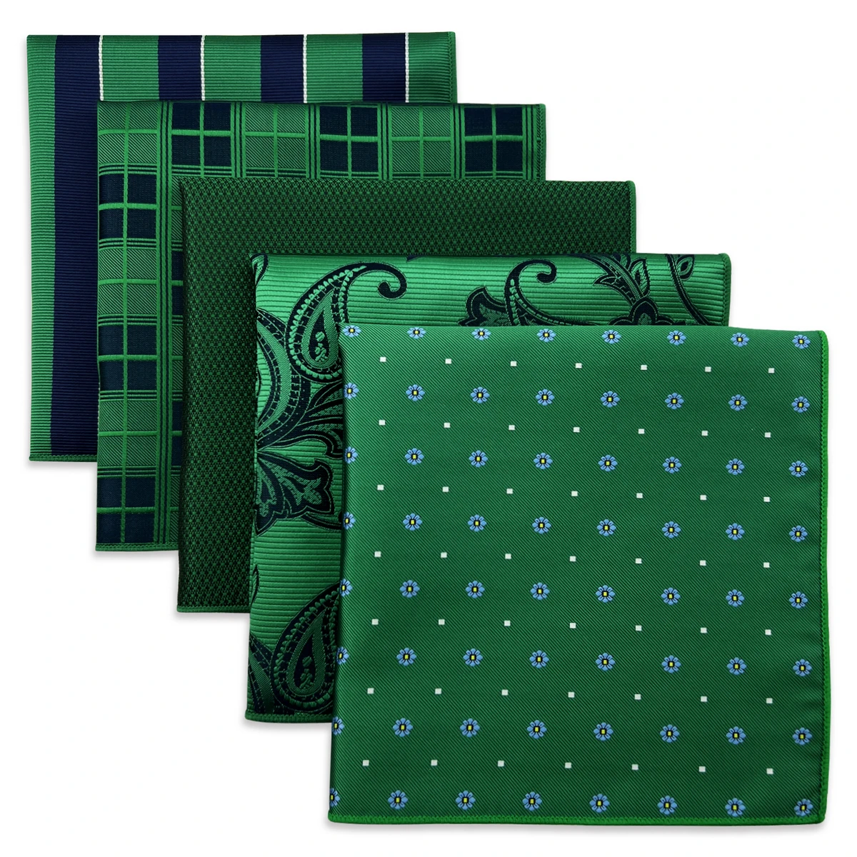 2025 ใหม่ 5 ชิ้น Mens Pocket Square CLASSIC ASSORTED ผ้าเช็ดหน้างานแต่งงานแฟชั่น Bundle