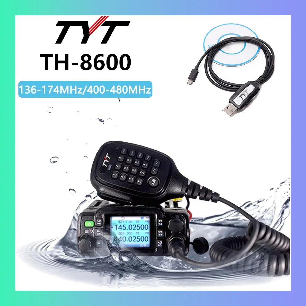 TYT TH-8600 25 W Mini-Autoradio, IP67, wasserdicht, Dualband, VHF/UHF, Moblie-Radio, große Reichweite, 200-Kanal-Mobilfunk, Amateur-Autoradio