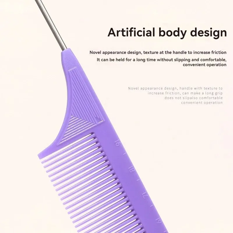 Ensemble de brosses à cheveux à queue pointue, peigne à cheveux à trois rangées, queue de souris en acier, brosse à dents, outil de brosse à sourcils, nouveau, 3 pièces