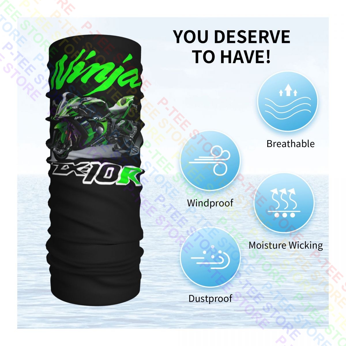 Wsbk Ninja Zx-10R & Zx-10Rr cuello polaina Bandana bufanda máscara facial Suave Anti-uv deportes al aire libre