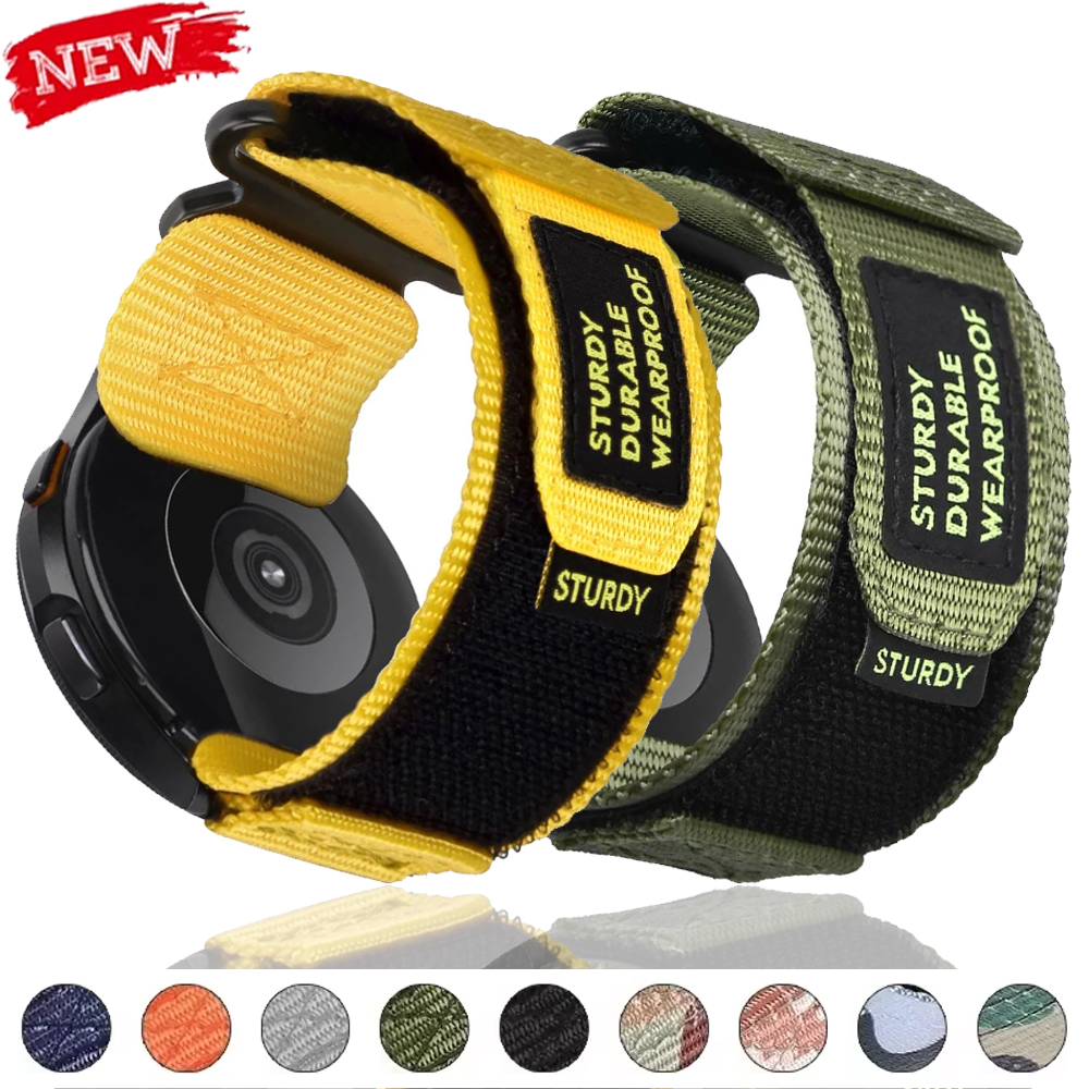 Pasek nylonowy w kamuflażu 22 mm 20 mm do zegarka Samsung Galaxy Watch 7 6 5 4 40/44 mm 6 Classic 43 47 mm do zegarka Huawei Watch GT5 4Pro Band