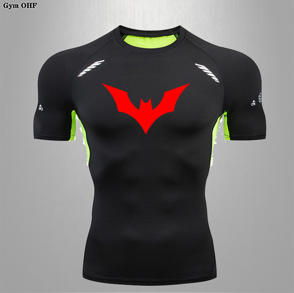 Camiseta de compresión para hombre, ropa deportiva ajustada de secado rápido para correr, gimnasio, Fitness, camiseta de manga corta de araña transpirable de verano para hombre 2099