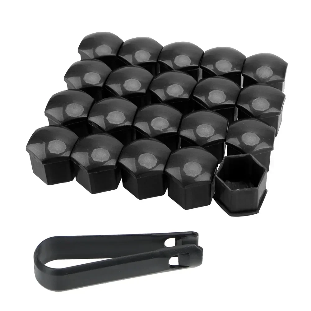 Tapas de tuercas de rueda de coche, 20 piezas, 21/19/17mm, cubiertas de protección, tapas antioxidantes, cubierta de tornillo de cubo automático, perno de tuerca de neumático de coche Exterior