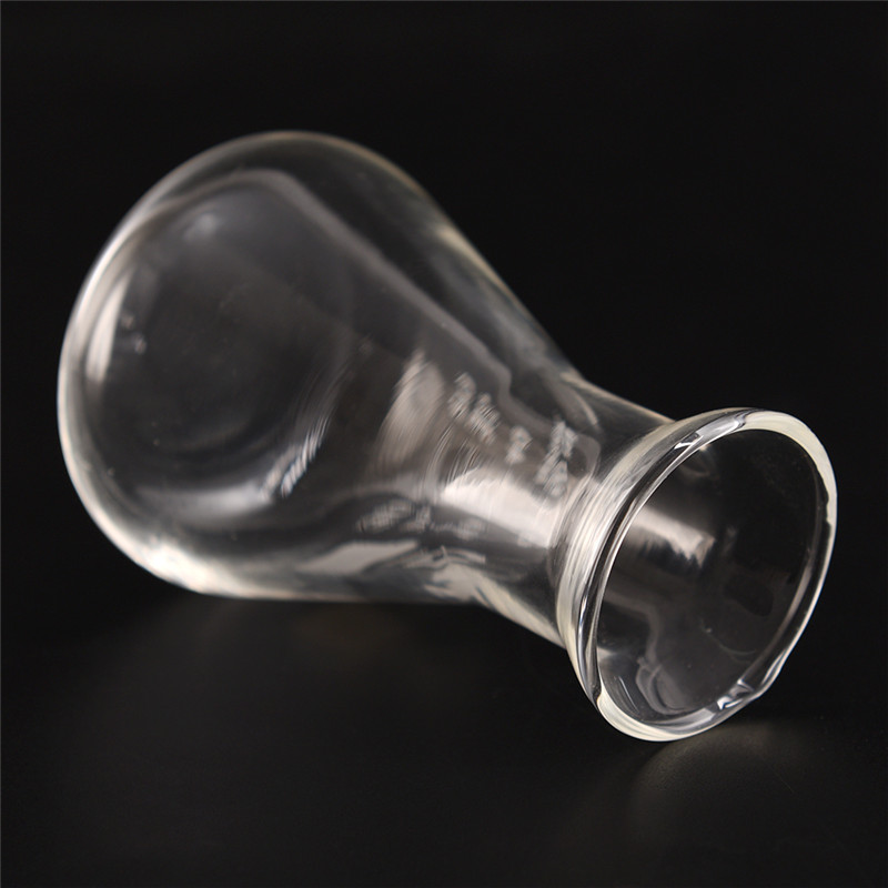 50 ml helder glas brede driehoekige kolf conische erlenmeyer laboratoriumapparatuur