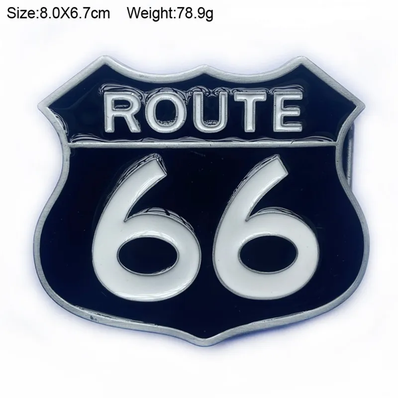 ROUTE 66 Hebilla de cinturón Hebilla de cinturón de estilo occidental de moda casual
