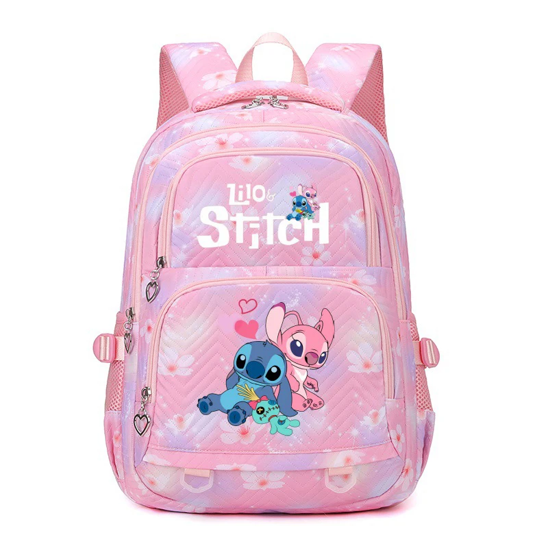 Large Capacity Stitch Backpack, Anime Printed Daypack, Lightweight Schoolbag, Casual Travel Commute Knapsack for Women and Girls