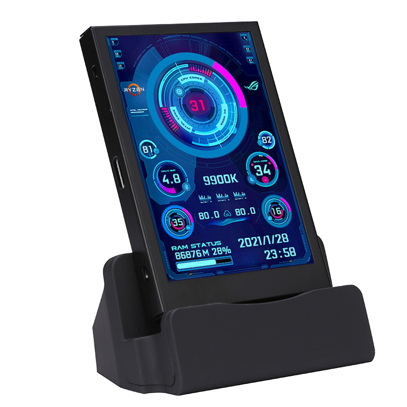 Nowy 3,5-calowy ekran dodatkowy IPS typu C do komputera CPU GPU RAM HDD Monitor USB typu C do swobodnego AIDA64 + stacja dokująca typu C