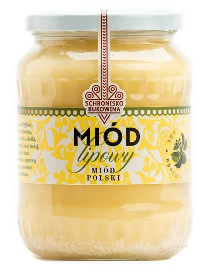 Miód lipowy duży 700ml/1kg - Schronisko Bukowina