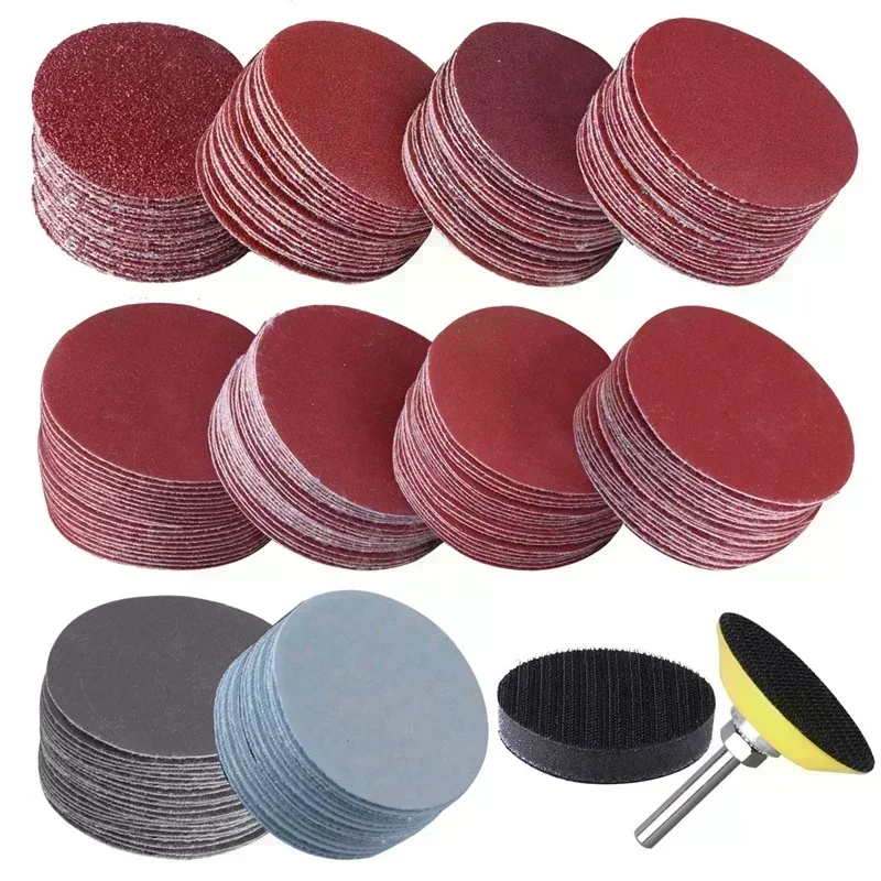 10 unids/set 4 pulgadas 100mm discos de lijado gancho bucle papel de lija hojas de arena abrasivas 40/400/600 /800/1000/1500/2000Grit