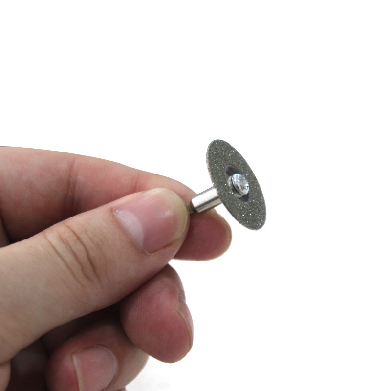 5 Stück 22 mm Diamant-Trennscheiben mit 1 Stück Verbindungsschaft Mini-Diamant-Sägeblatt abgeschnitten für Dremel Drill Fit Drehwerkzeug