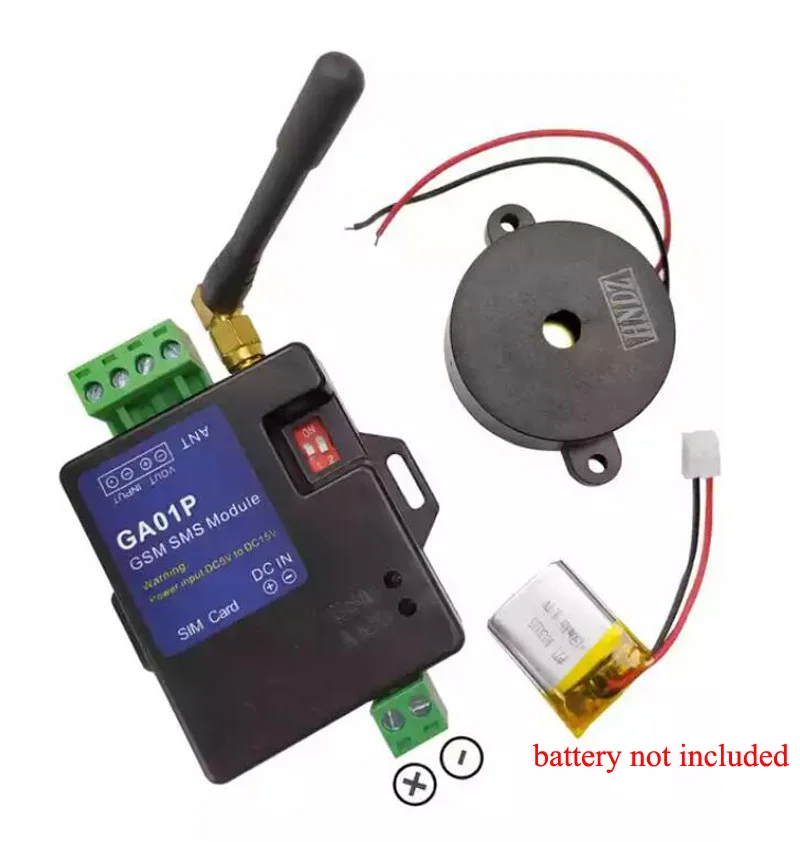 GA01P Zuinig Gsm Power Off Stroomuitval Alarm Met Enkele Input Mini Gsm Alarm Doos