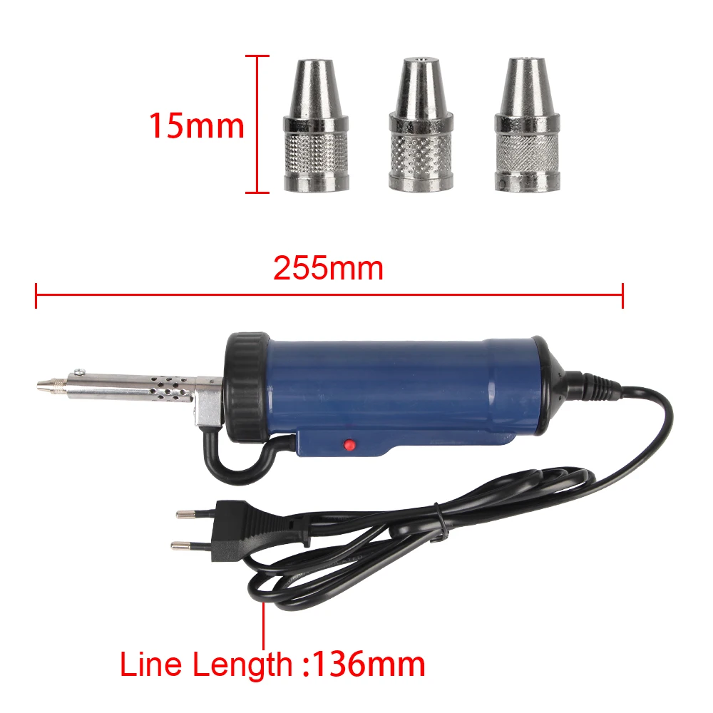 Automatic Remove Pump with 3 Suction Nozzle Electric Solder Portable New Desoldering Machine Tin Sucker Vacuum Soldering
