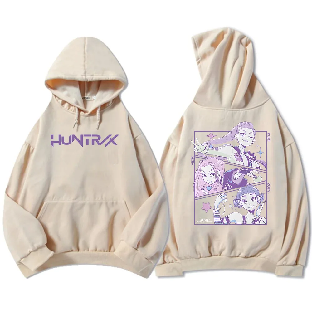 Sudaderas con capucha para hombre y mujer, sudaderas con gráficos de película KPop Demon Hunters, jerséis cálidos con capucha de lana, Top con estampado de Sudadera a la moda para hombre 2025