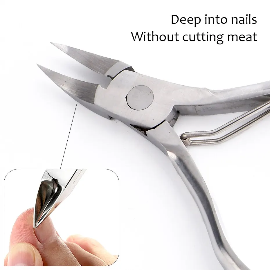 เล็บกรรไกร Cuticle Clipper เล็บ Nippers Dead Skin Remover สแตนเลสสตีล Pedicure เครื่องมือ Trimmers Eagle Beak Plier