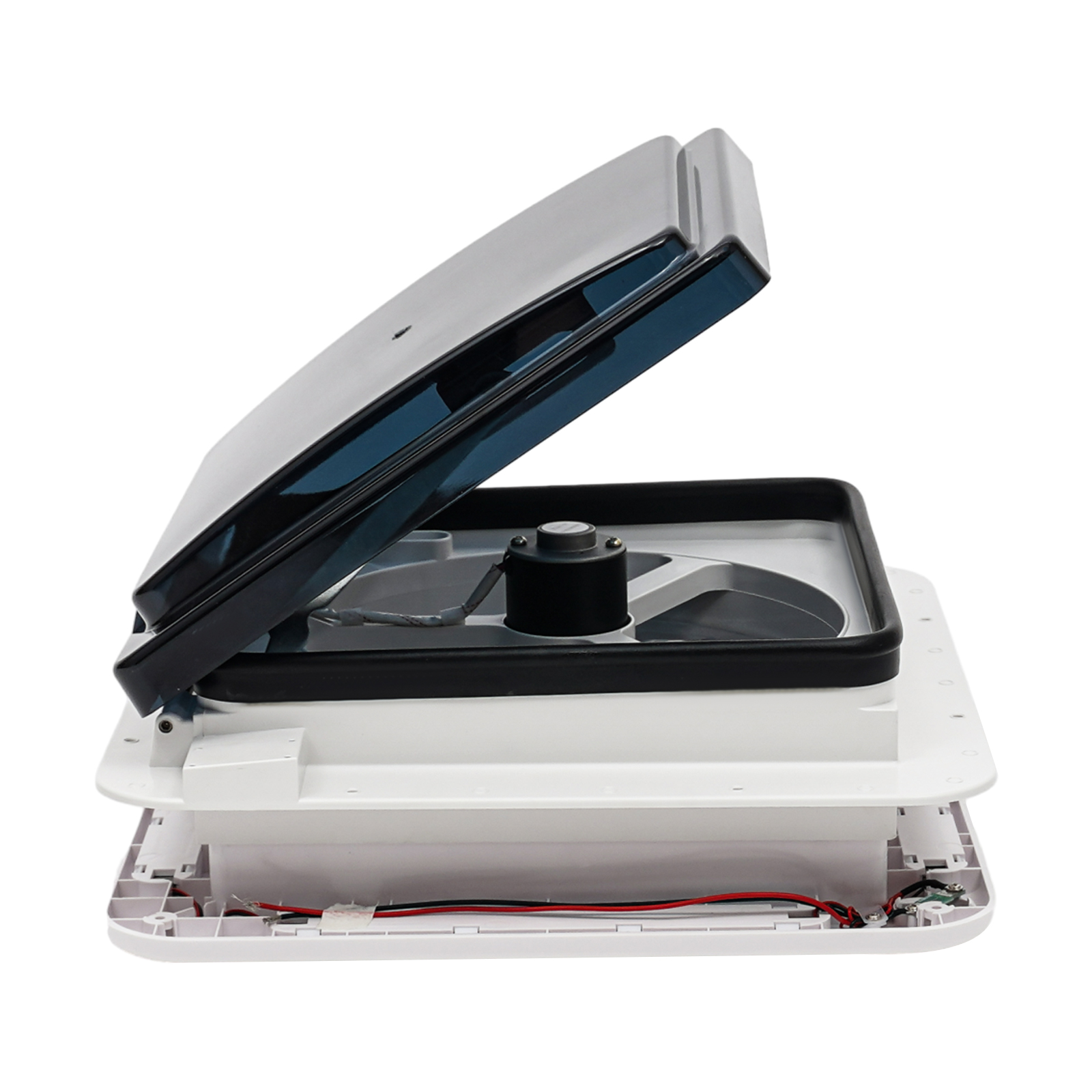 12V Caravan Ventilatie Dakraam RV Fan Vent Camper Afzuigventilator Douche Dak 280x280mm met LED Licht