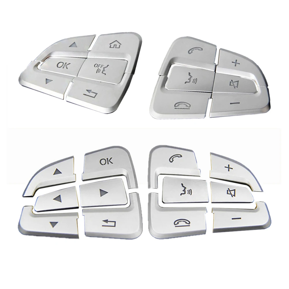 Auto Styling Stuurwiel Knop Covers Trim Stickers voor Mercedes Benz GLC X253 C Klasse W205 CLA GLA EEN Klasse