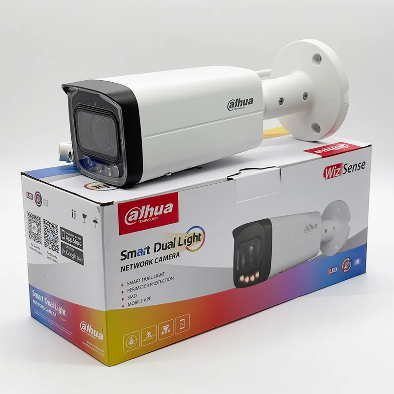 Dahua 4MP 8MP Kamera IP Penuh Warna Mikrofon Deteksi Manusia & Kendaraan Perlindungan Keamanan CCTV IPC-HFW2449T-ZAS-IL IPC-HFW2849T-ZAS-IL