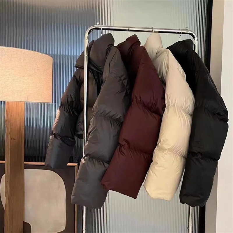 Parkas coreanas para mujer, abrigos acampanados, moda de bombardero, pantalones cortos sencillos y gruesos, ropa de calle que combina con todo, Chic J, novedad de 2024