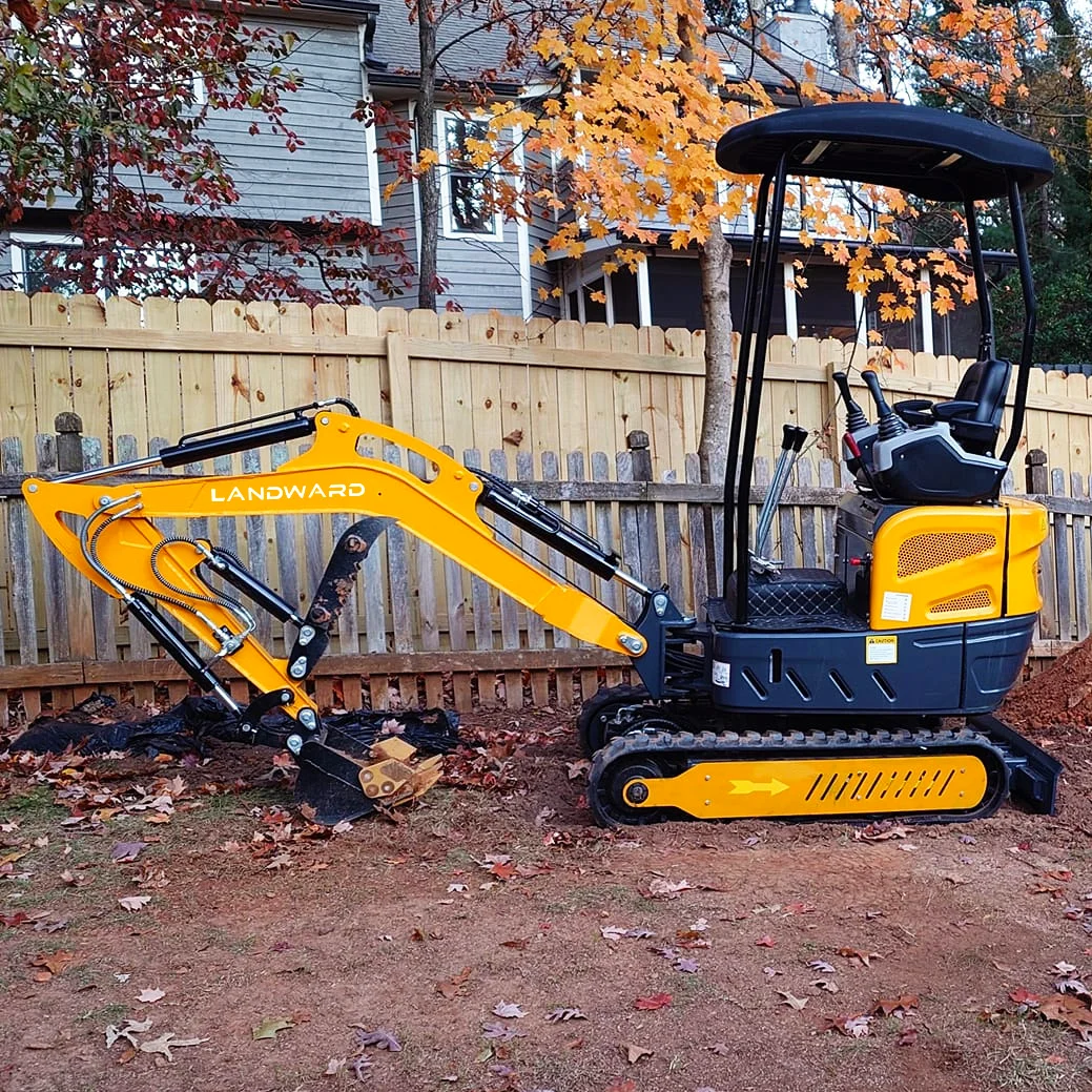 Venta al por mayor, excavadora pequeña hidráulica de 2 toneladas, 1600kg, huerto agrícola, excavadora de zanjas de 1 tonelada, miniexcavadora diésel de 1,6 tonel personalizada