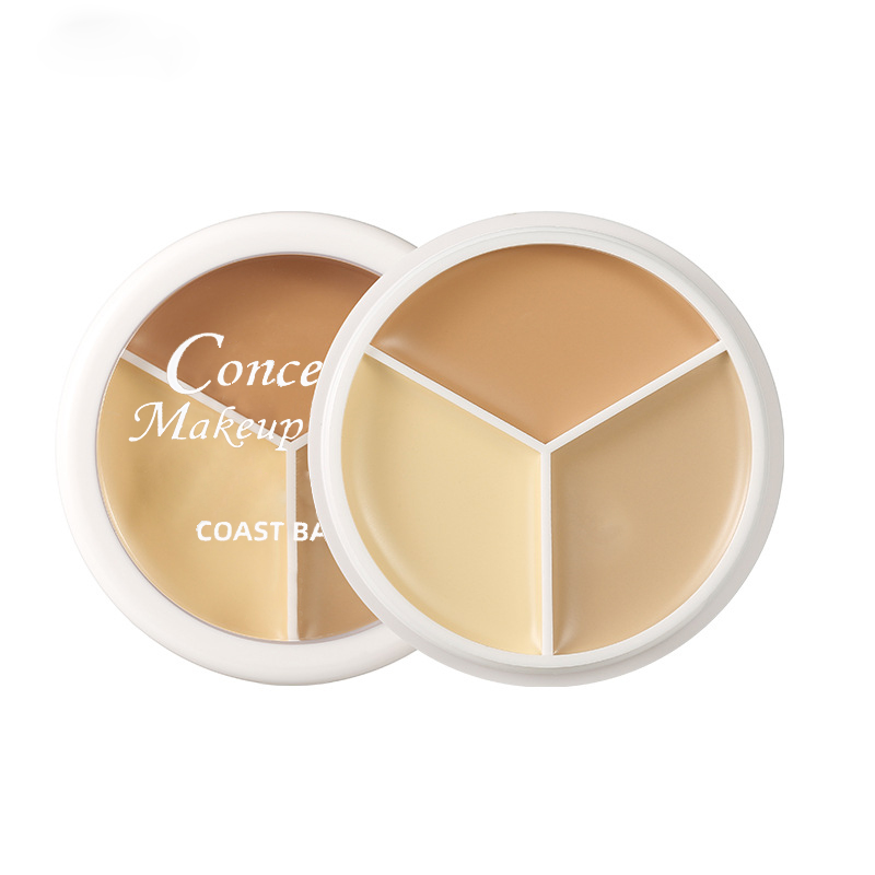 3-Color Full Coverage Concealer - Waterproof Corrector for Blemishes, Dark Circles & Fine Lines