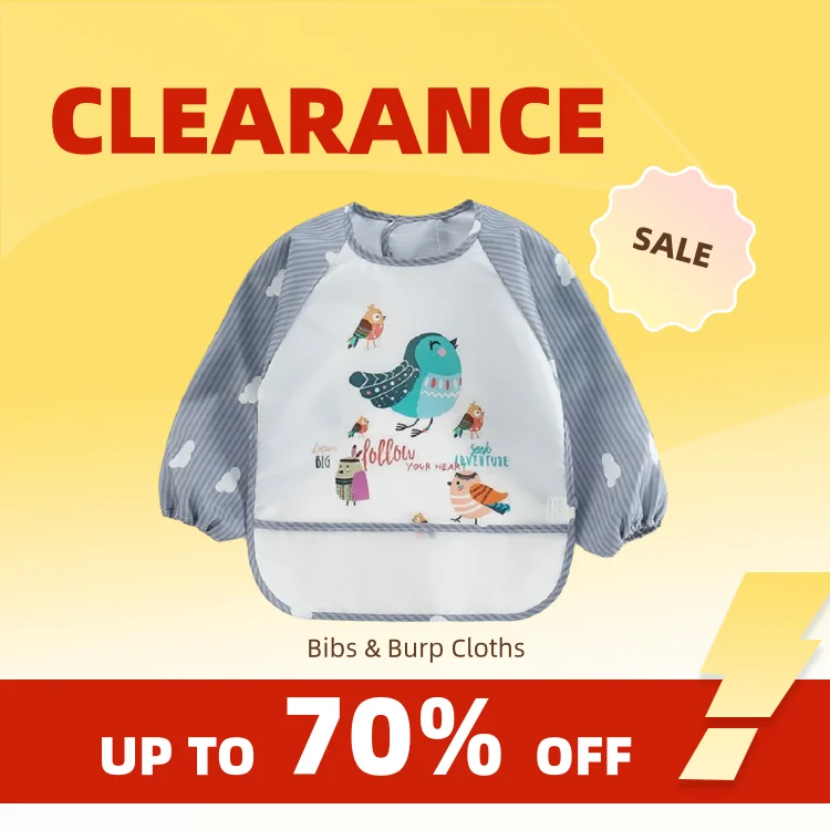 Clearance_1 Pezzi Impermeabile Mangiare Grembiule Infantile Del Bambino Del Bambino Del Fumetto Manica Lunga Arte Grembiule Animale Morbido Bavaglino Burp Vestiti