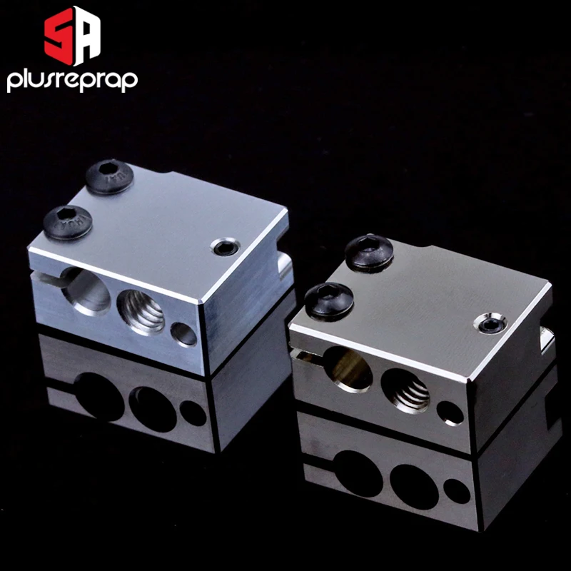 Cao Cấp V6 Núi Lửa Nhôm Hoặc Đồng Mạ Nhiệt Khối Cho PT100 HT-100K Hotend 3D Máy In Titan Máy Đùn Nhiệt Khối