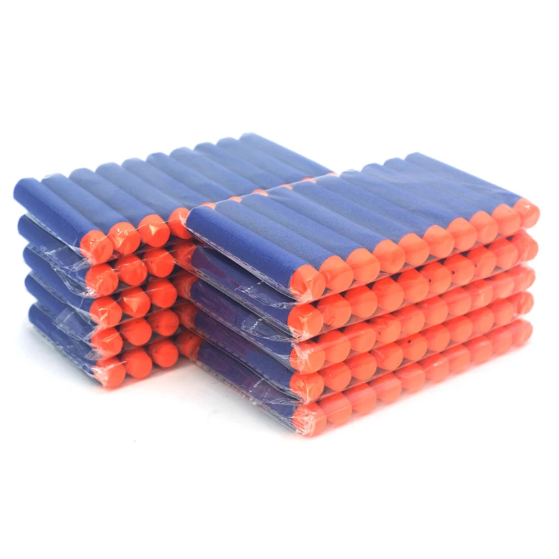 100 ชิ้น EVA Bullet ของเล่นเด็กปืนโฟม Universal Sucker กระสุนกลางแจ้งเด็ก Nerf ปืนอุปกรณ์เสริม
