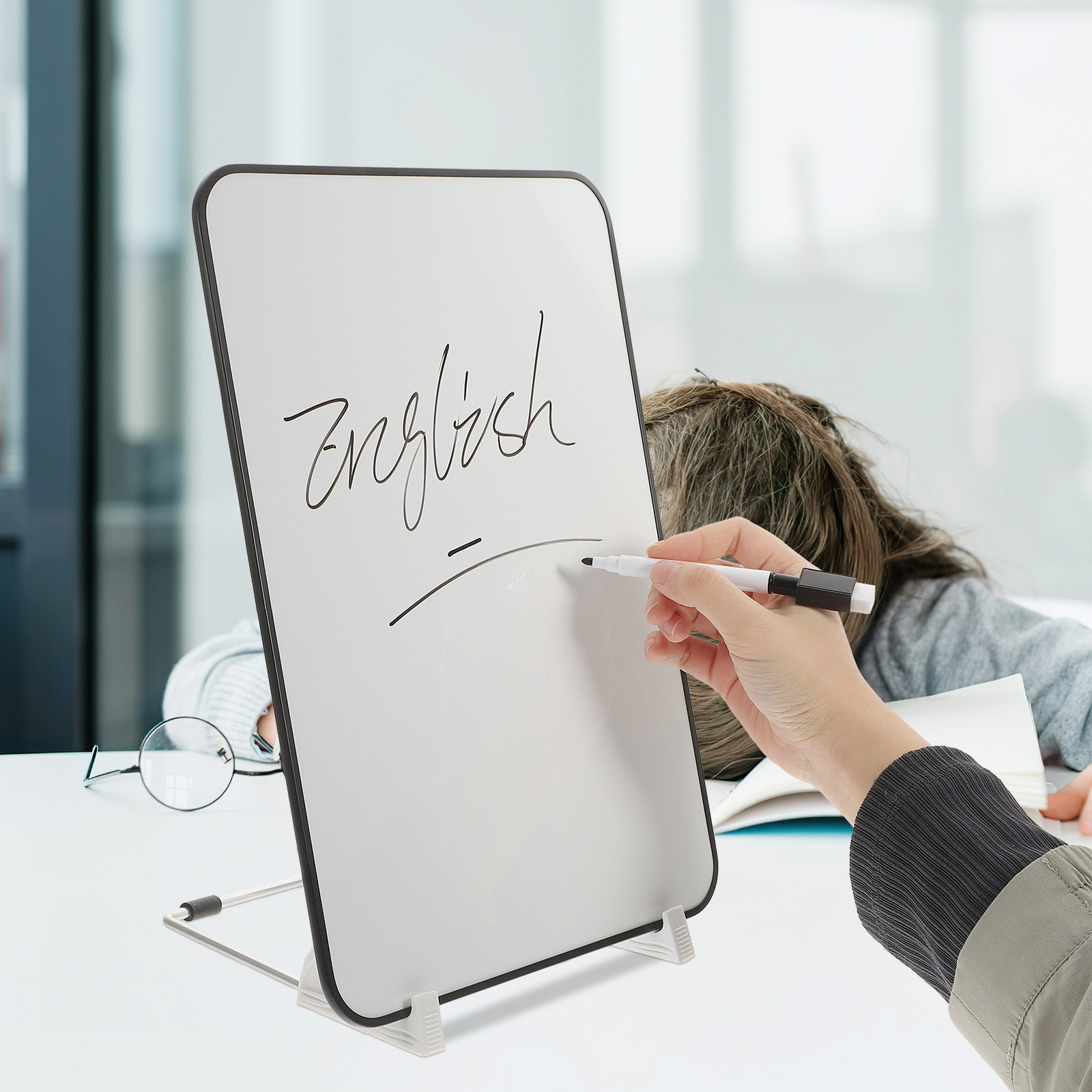 Portable Double Sided Whiteboard Magnetic Dry Erase Board Kids Drawing Board Office School Presentation Supplies With Stand