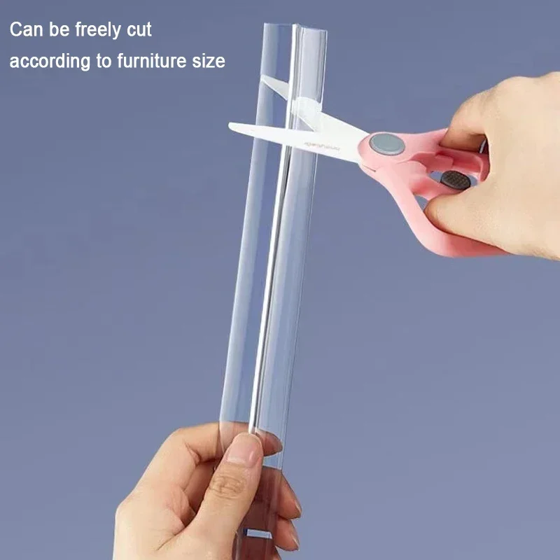 1/2/3M bébé sécurité auto-adhésif enfants Anti-Collision pare-chocs souple Transparent PVC Protection Table bord garde bande de Protection