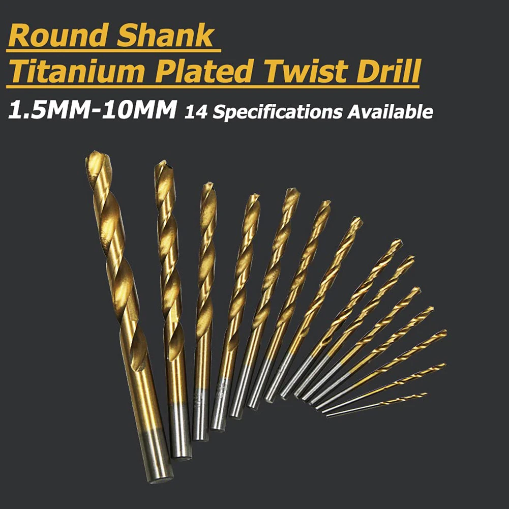 99Pcs 1.5mm - 10mm Titanium Coated Drill Bits HSS High Speed Steel Drill Bits Set Tool High Quality Power Tools