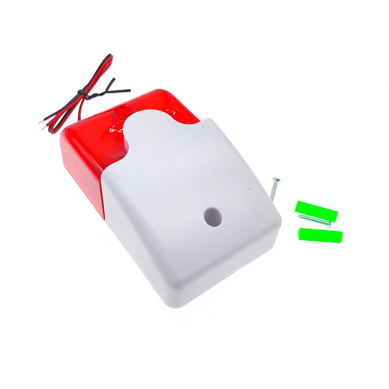 HH-103 Mini luz indicadora de sirena estroboscópica lámpara de alarma de sonido luz intermitente roja 12V 24V 220V con cable 110DB