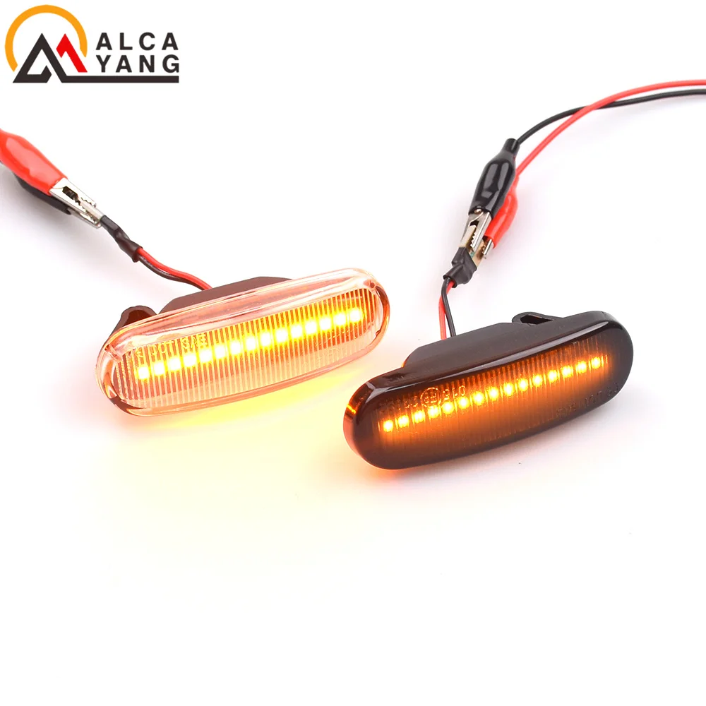 2 Chiếc Cho Fiat Panda 169 Grande Punto Inkl. Evo Doblo Fiorino Linea Ý Tưởng Năng Động Đèn LED Bên Cột Mốc Sáng Repeater Đèn