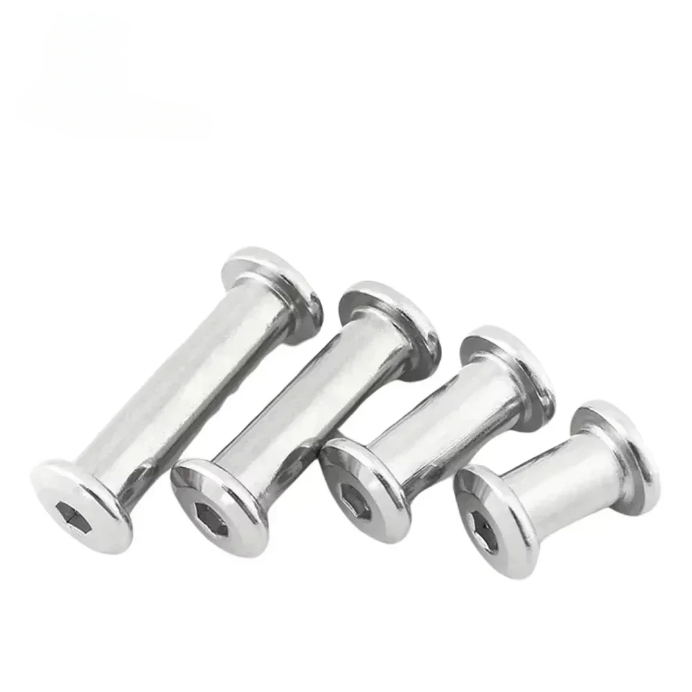 M3 M4 M5 M6 M8 M10 304 Stainless Steel Flat Hex Hexagon Socket Head Furniture Rivet Connector Insert Joint Sleeve Cap Nut