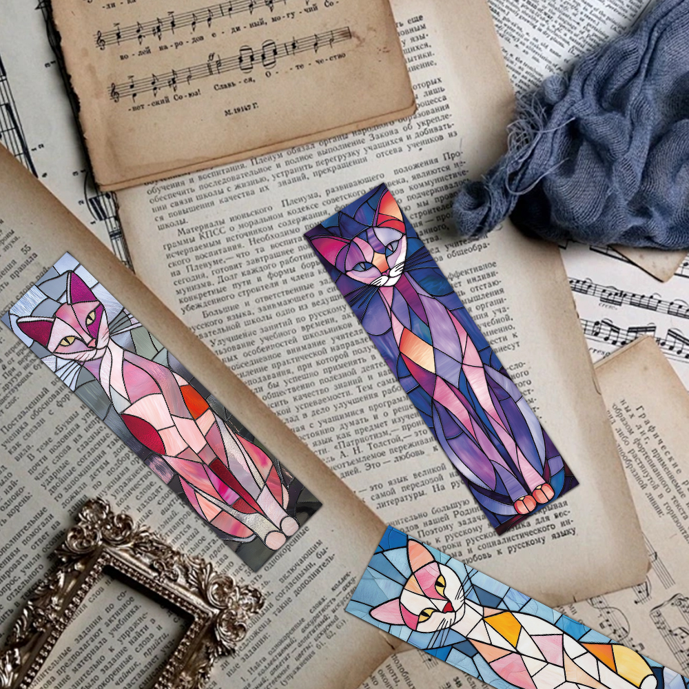 30PCS Elegante Katze Lesezeichen Exquisite Leseseiten Buch Markierungen Student Kreative Geschenke Dekoration Seite Markierungen Karten