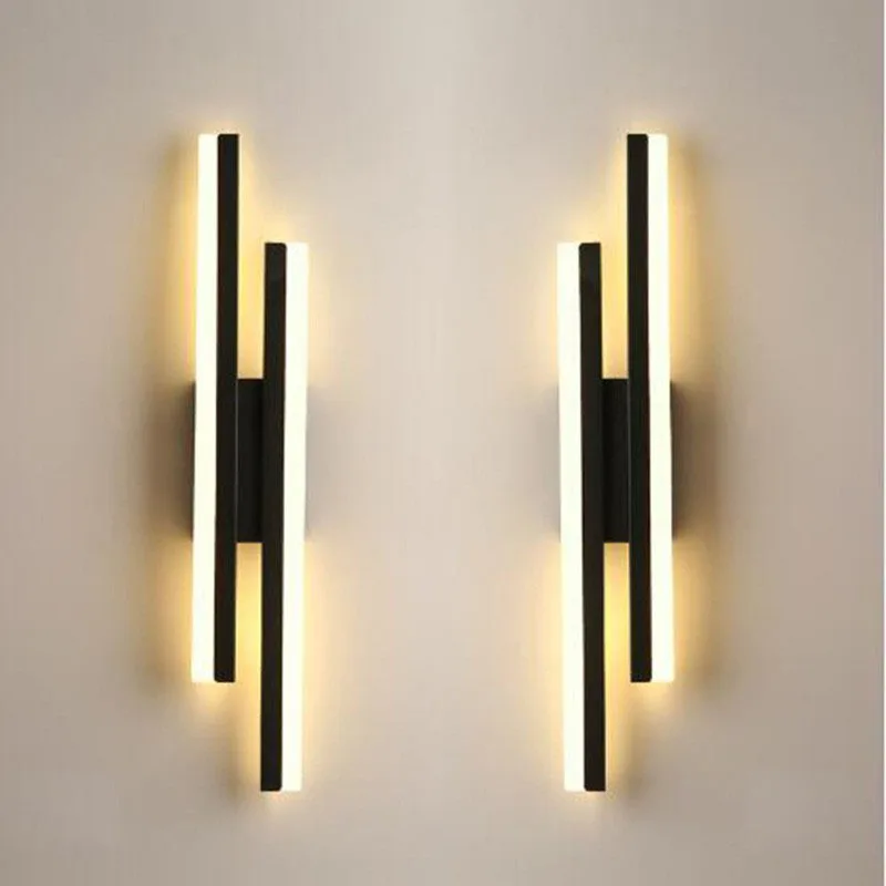LED Schlafzimmer Wand leuchte Wand leuchten Kupfer Linie Rohr Acryl Lampen schirm Innen beleuchtung für Wohnzimmer Korridor Leuchte