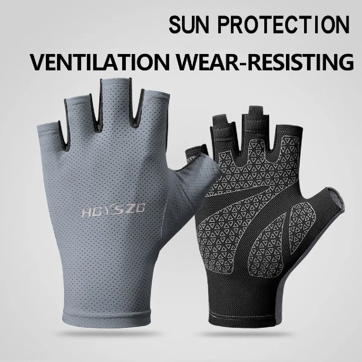 Profesional gimnasio Fitness transpirable antideslizante mujeres hombres medio dedo verano pesca ciclismo guantes sin dedos mujer bicicleta