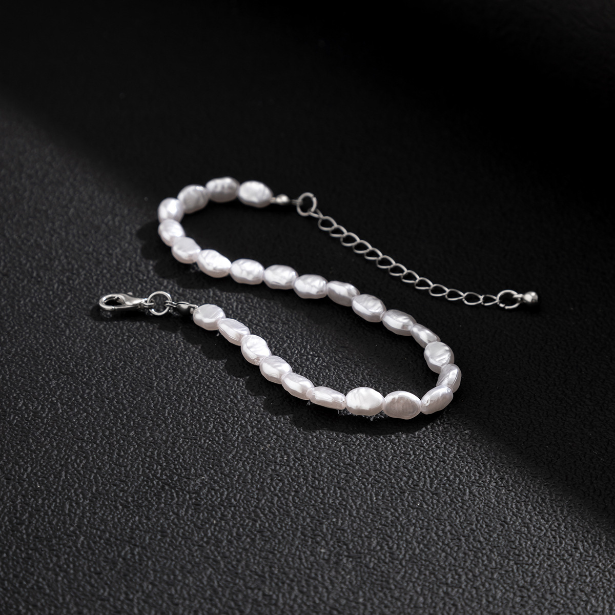 Colar de pérolas imitação irregular masculino, pulseira clássica artesanal, presente joalheria, moda