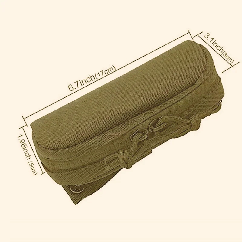 Scatola per occhiali con custodia rigida in nylon tattico per esterni con scatola di protezione del sistema Molle Borsa per occhiali da sole