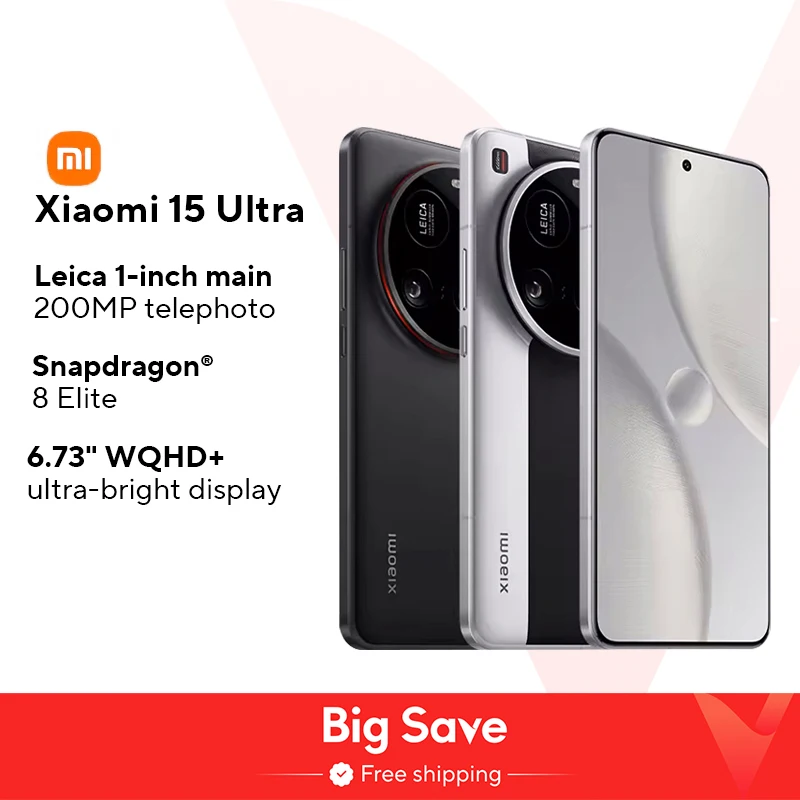 Versão global Xiaomi 15 Ultra 512 GB/1 TB Snapdragon 8 Elite Leica câmera 200 MP suporte HyperCharge sem fio 80 W NFC