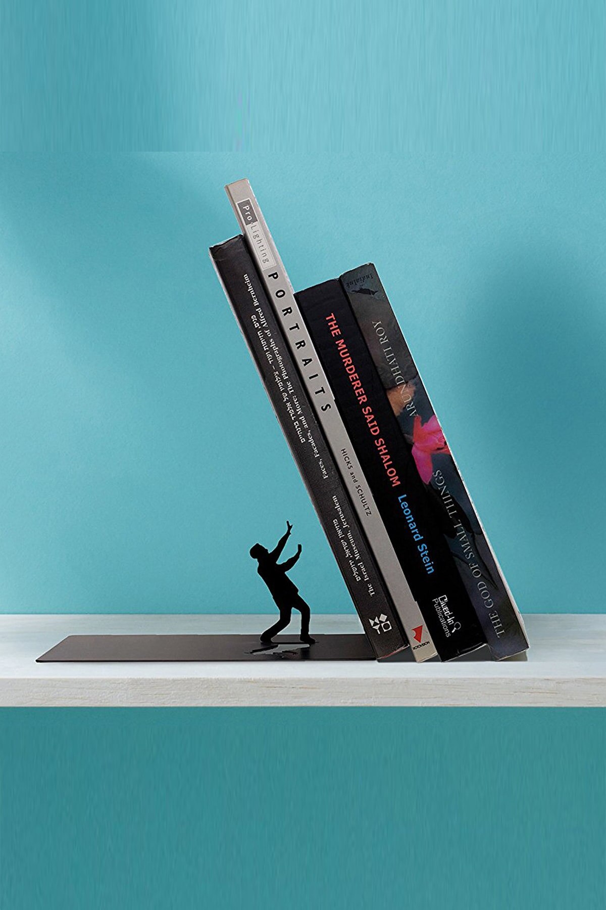 Rak Buku Logam Dekoratif-Buku Jatuh, Rak Buku Motif, Rak Buku, Sudut Buku, Lemari, Rak Buku, Rak Buku