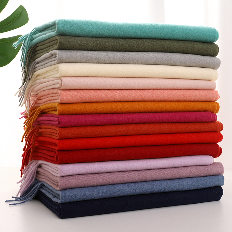 Novo 62 cores cachecol de inverno para mulheres longo quente cachecóis de caxemira hijab sólido senhora xale envoltório feminino pashmina bandana cabeça cachecóis