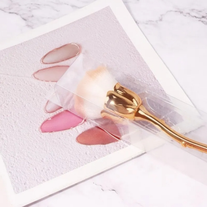 Manucure en forme de Rose avec brosse à ongles, brosse d'art, accessoires pour ongles, outil rond populaire pour maquillage, polissage, dépoussiérage