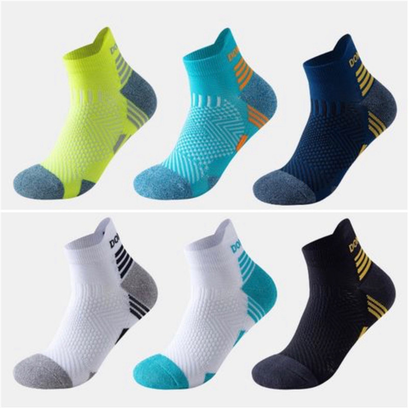 2023 calcetín profesional para correr maratón hombres mujeres deportes Fitness grueso acolchado tubo corto corte bajo calcetines tobilleros de barco