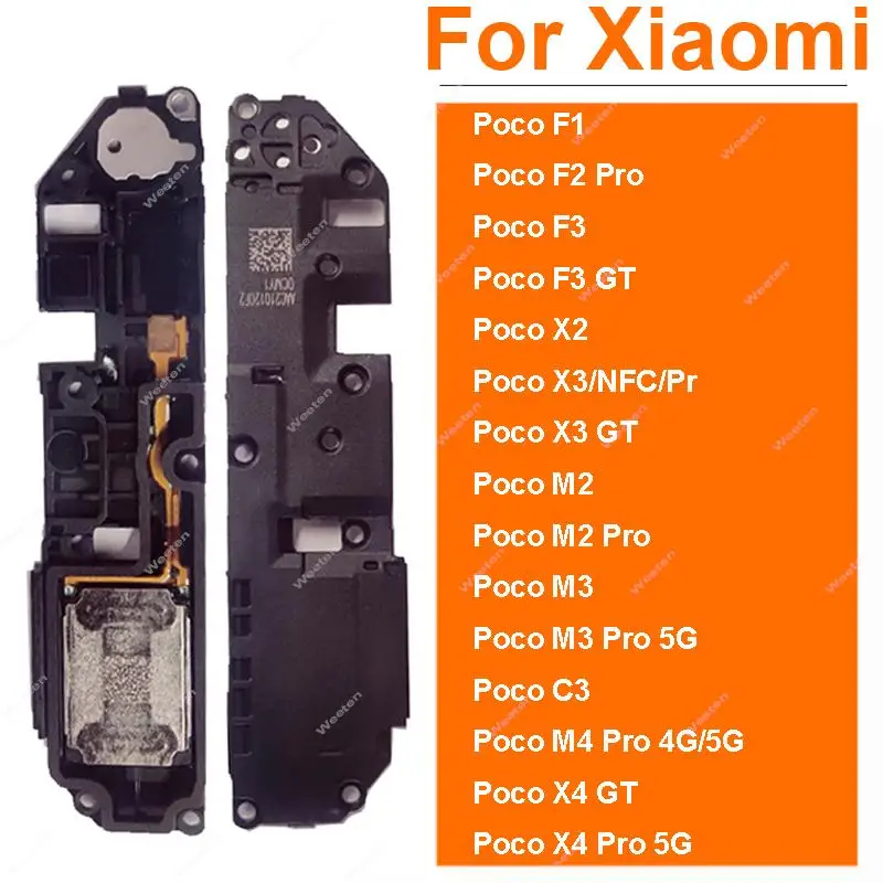 Kabel fleksibel pengeras suara bel pengeras suara untuk Xiaomi Pocophone Poco F1 F2 F3 X2 X3 NFC X4 GT M2 M4 Pro 4G 5G C3 bagian