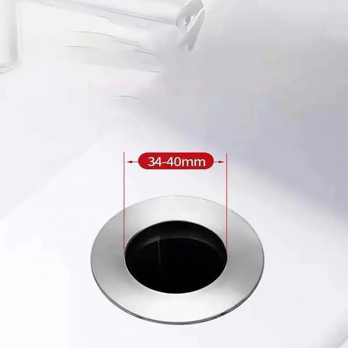Universal Rebound Abflussstopfen Filter Becken Pop-up Chrom Waschbecken Filter mit Haarfänger Badezimmer Waschbecken Abflussstopfen Einfacher Push-Typ