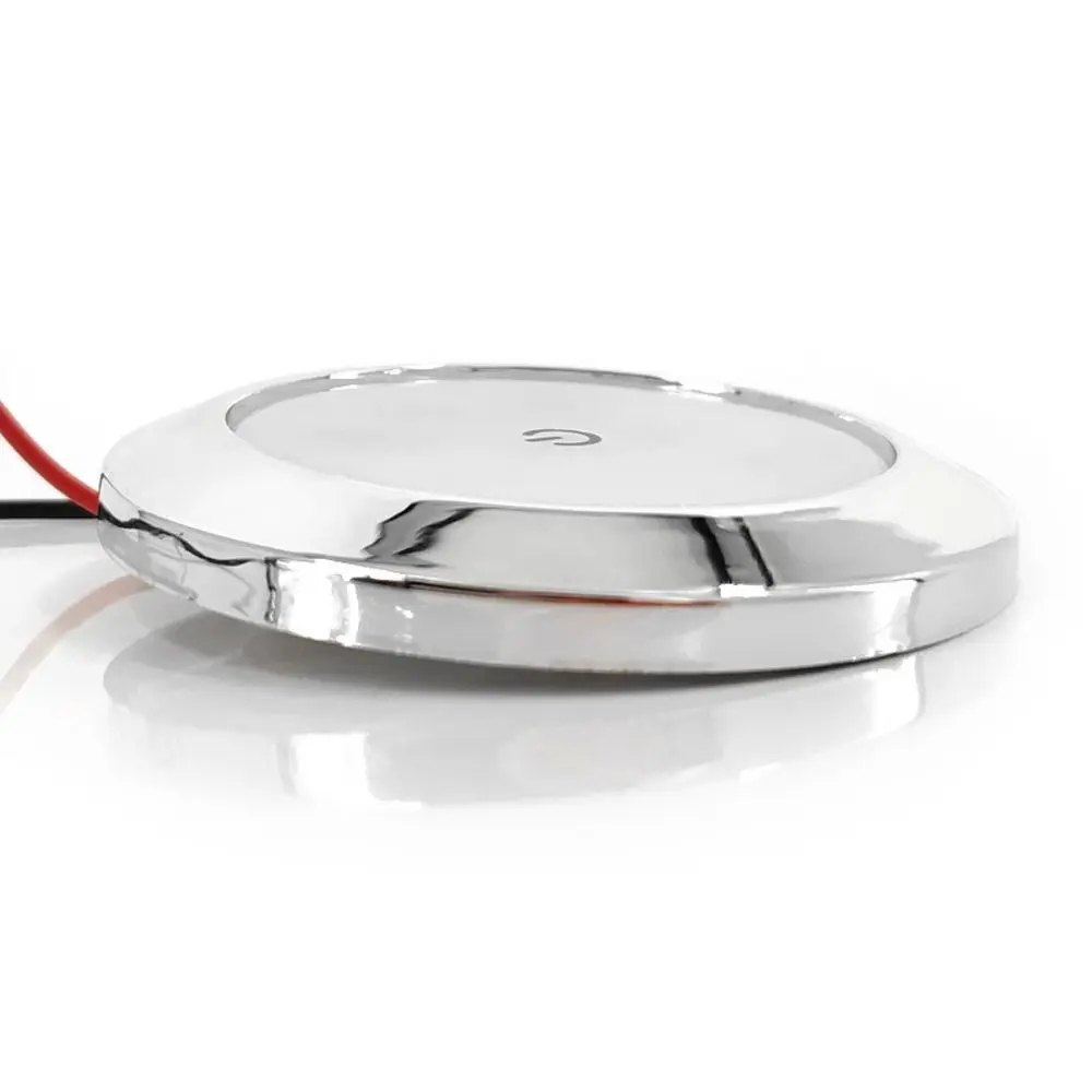 キャラバン,ボート,キャンピングカー用の超薄型LEDドーム型ランプ,カーアクセサリー,12V/24V
